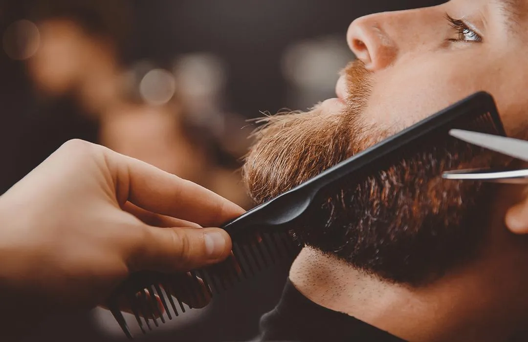 Beard trim and shave
